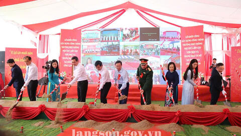 Lạng Sơn khởi công xây dựng Trường Phổ thông nội trú liên cấp Tiểu học và Trung học cơ sở Khuất Xá