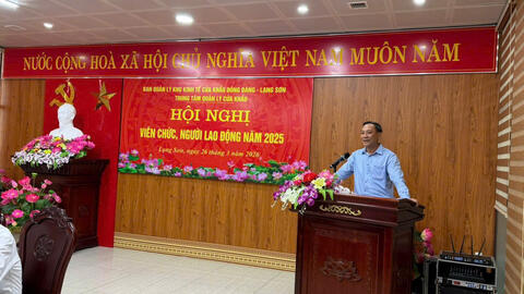 Trung tâm Quản lý cửa khẩu thuộc Ban Quản lý Khu KTCK Đồng Đăng- Lạng Sơn tổ chức Hội nghị viên chức, người lao động năm 2025