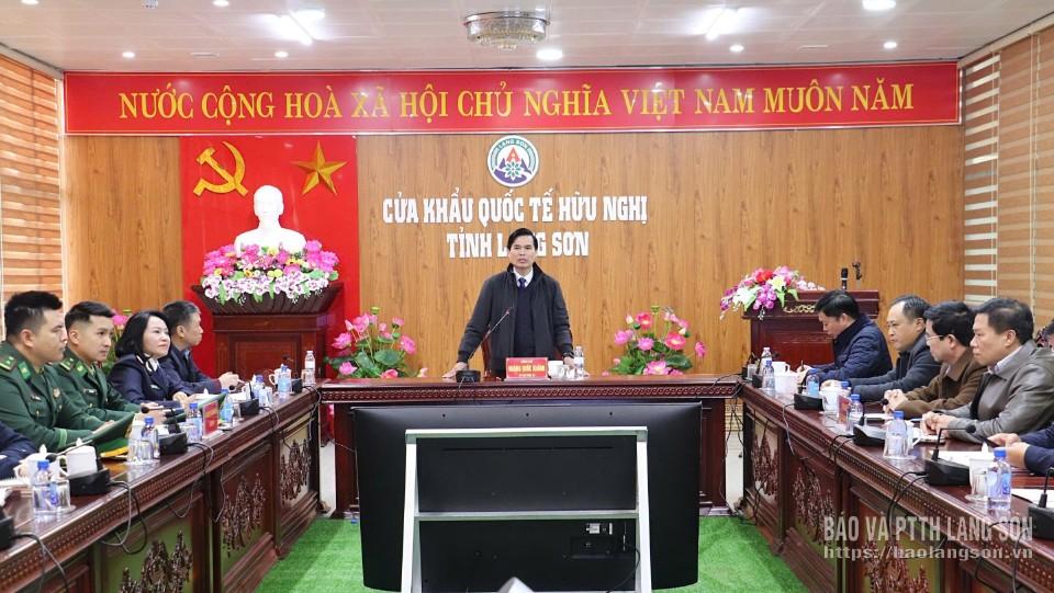 Đồng chí Hoàng Quốc Khánh, Bí thư Tỉnh ủy phát biểu chỉ đạo tại buổi làm việc