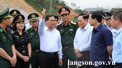 Phó Thủ tướng Chính phủ Bùi Thanh Sơn kiểm tra, làm việc với tỉnh Lạng Sơn về công tác phòng chống buôn lậu, gian lận thương mại