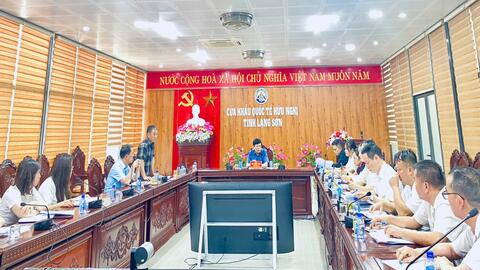 Lãnh đạo Ban Quản lý Khu KTCK Đồng Đăng- Lạng Sơn  làm việc với Trung tâm Quản lý cửa khẩu