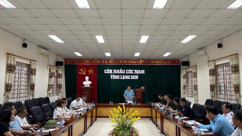 Ban Quản lý Khu KTCK Đồng Đăng - Lạng Sơn kiểm tra  tình hình hoạt động tại lối thông quan khu vực Cốc Nam